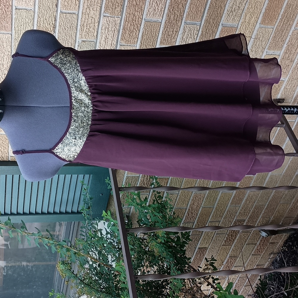 Mossimo dusty plum color sequined camisole, S